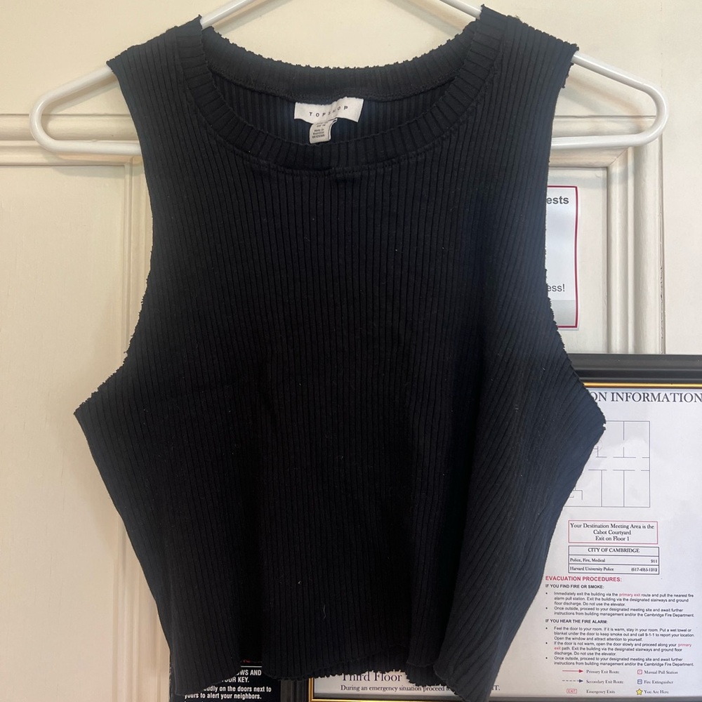 Black Topshop ribbed top